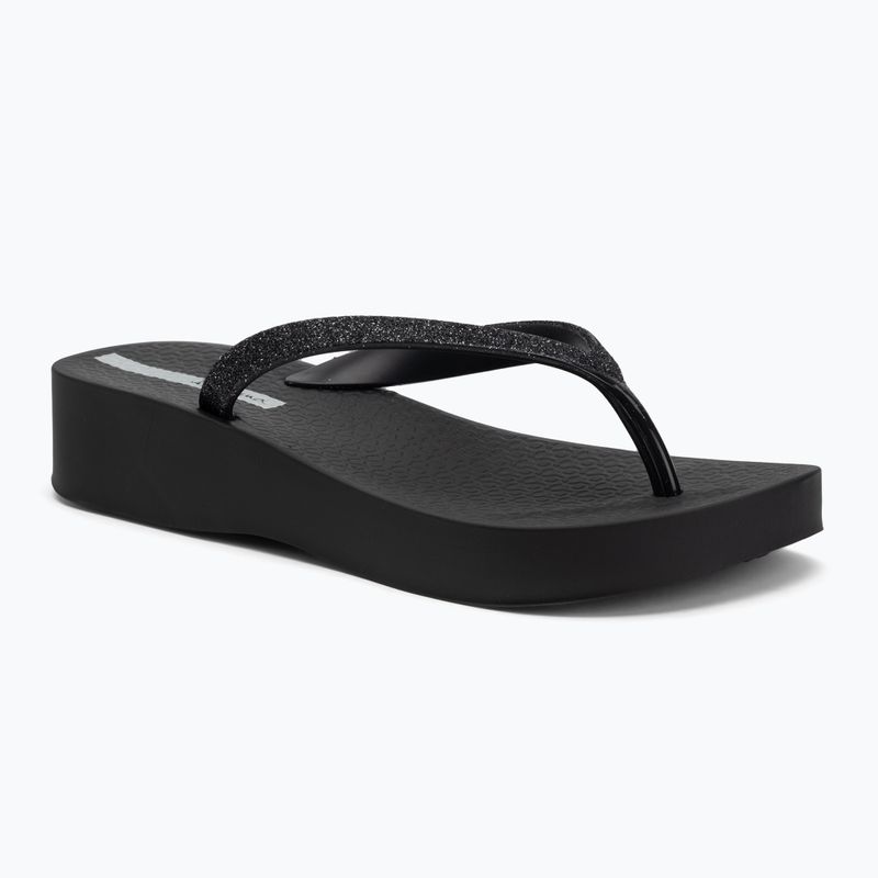 Női Ipanema Mesh Chic Plat fekete/glitter fekete flip flopok