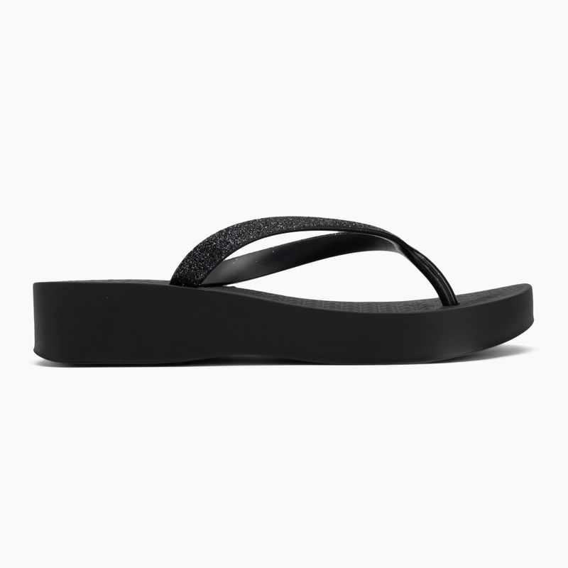 Női Ipanema Mesh Chic Plat fekete/glitter fekete flip flopok 2