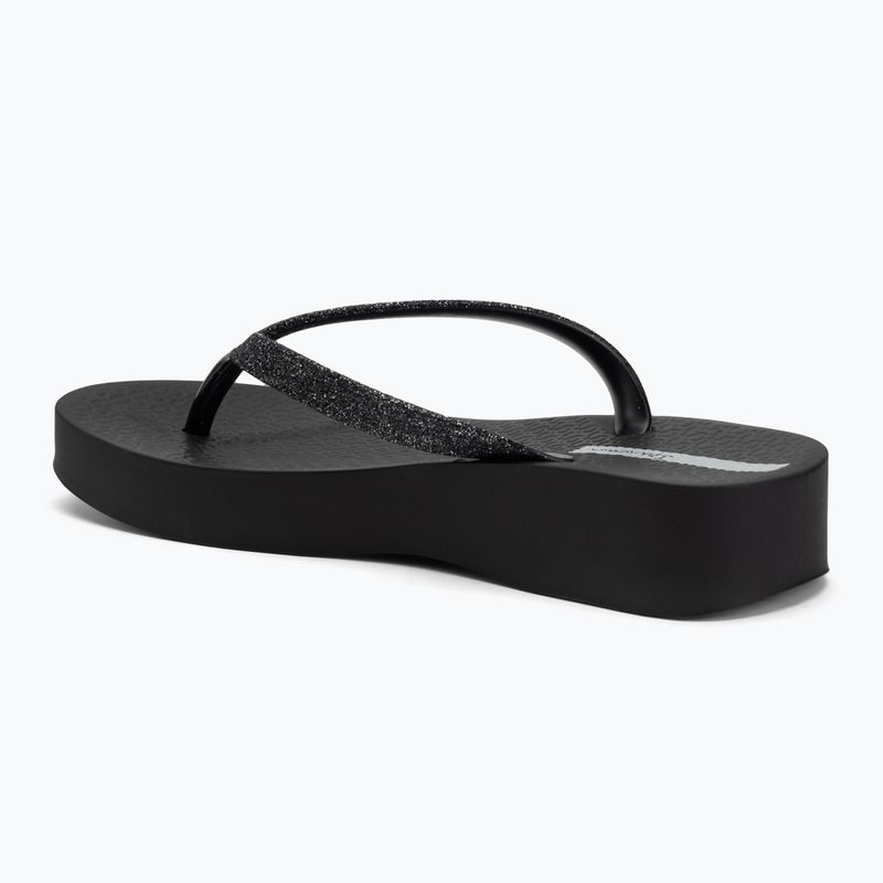 Női Ipanema Mesh Chic Plat fekete/glitter fekete flip flopok 3