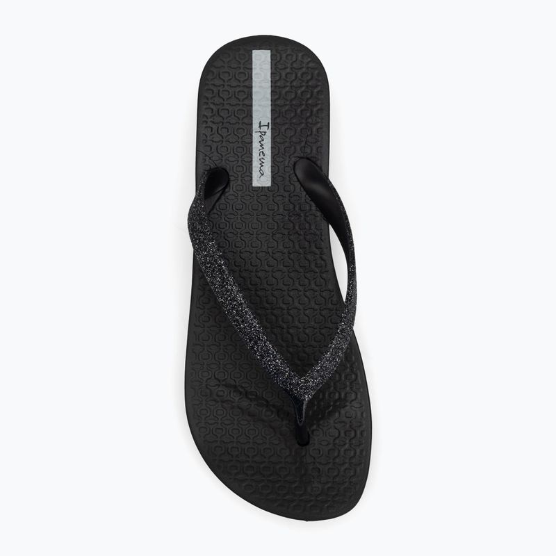 Női Ipanema Mesh Chic Plat fekete/glitter fekete flip flopok 5