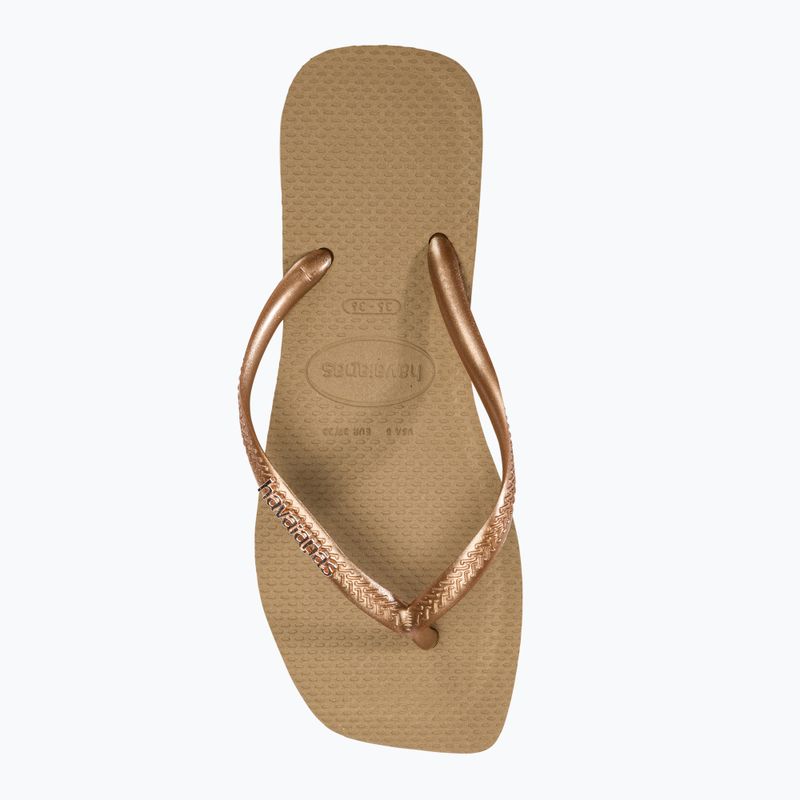 Havaianas Square Logo Metallic rose gold / rose gold női flip-flop papucs 5