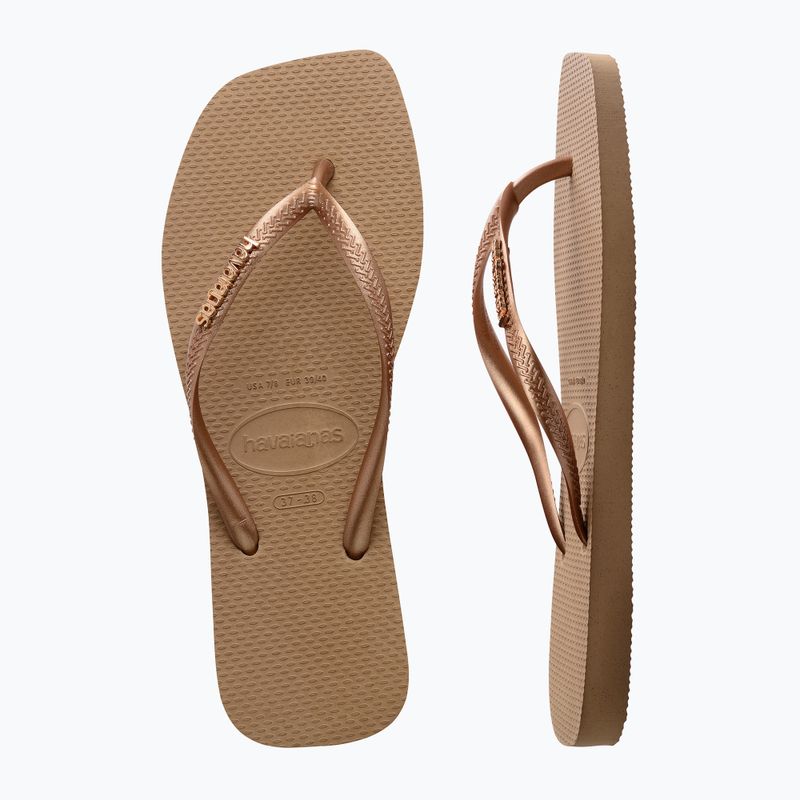 Havaianas Square Logo Metallic rose gold / rose gold női flip-flop papucs 12