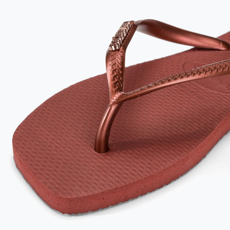 Havaianas Square Logo Metallic mahogany női flip-flop papucs 7