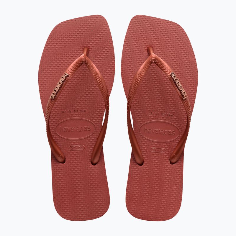Havaianas Square Logo Metallic mahogany női flip-flop papucs 10