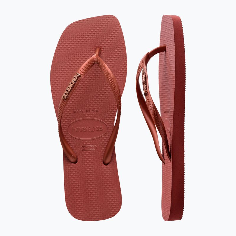 Havaianas Square Logo Metallic mahogany női flip-flop papucs 11