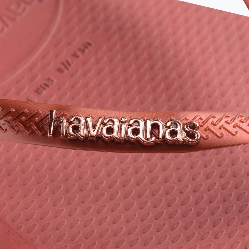 Havaianas Square Logo Metallic mahogany női flip-flop papucs 12