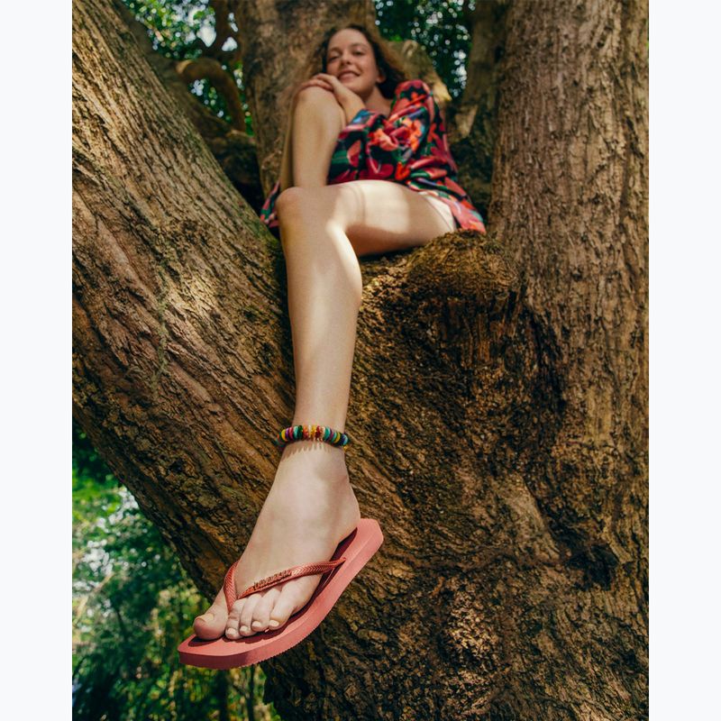 Havaianas Square Logo Metallic mahogany női flip-flop papucs 16