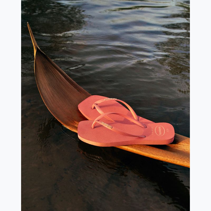 Havaianas Square Logo Metallic mahogany női flip-flop papucs 17