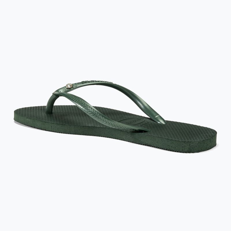 Havaianas Slim Crystal Sw II olive green női flip-flop papucs 3