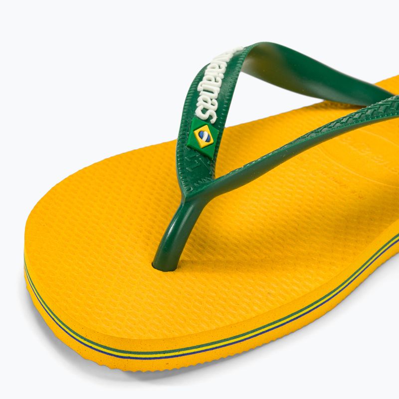 Havaianas Brasil Logo pop yellow flip-flop papucs 7