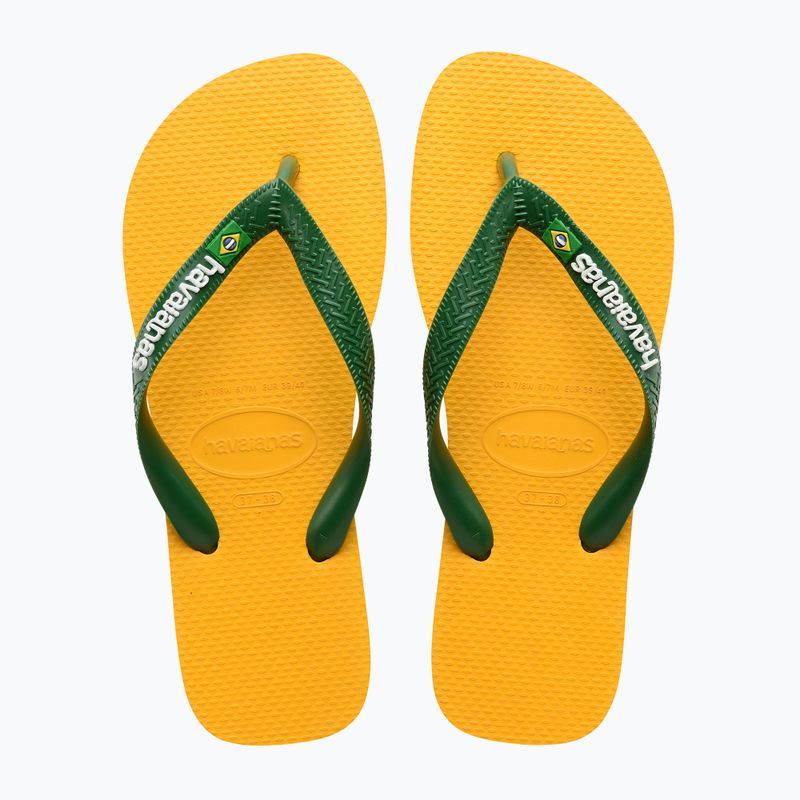 Havaianas Brasil Logo pop yellow flip-flop papucs 10