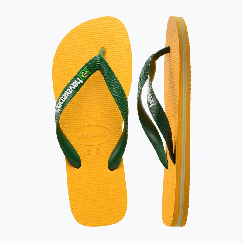 Havaianas Brasil Logo pop yellow flip-flop papucs 11