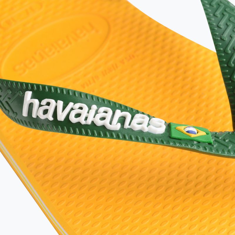 Havaianas Brasil Logo pop yellow flip-flop papucs 12