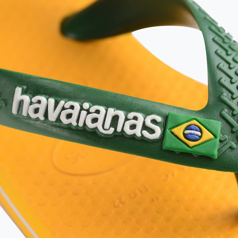 Havaianas Baby Brasil Logo II pop yellow / amazon gyermek szandál 9