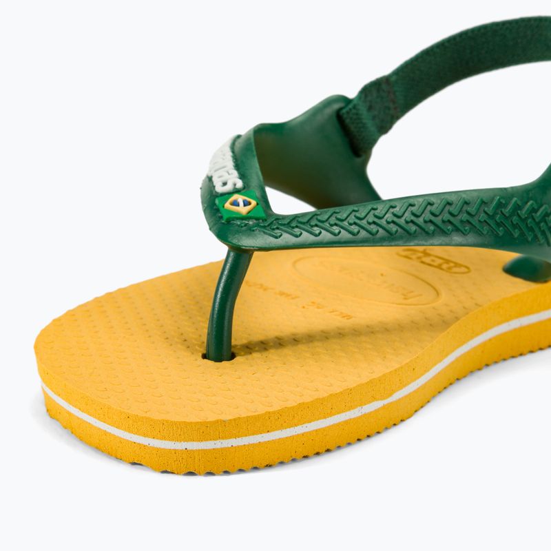 Havaianas Baby Brasil Logo II pop yellow / amazon gyermek szandál 8