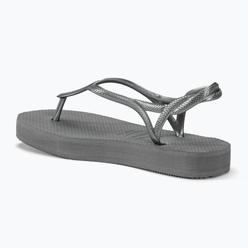 Havaianas Luna Flatform grey steel női szandál 3