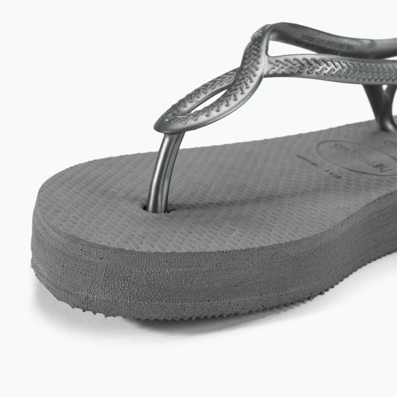 Havaianas Luna Flatform grey steel női szandál 7