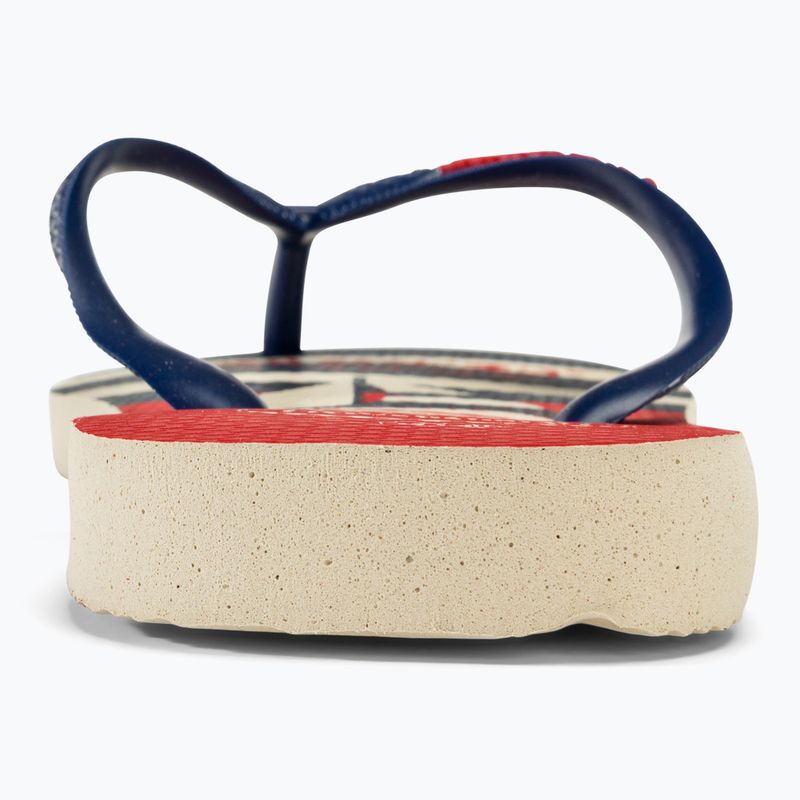 Havaianas Top Nautical beige straw / navy blue / ruby red flip-flop papucs 6