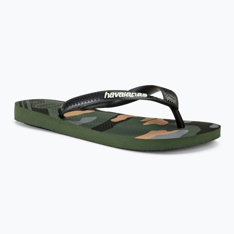 Havaianas Top Camu green olive / black férfi flip-flop papucs