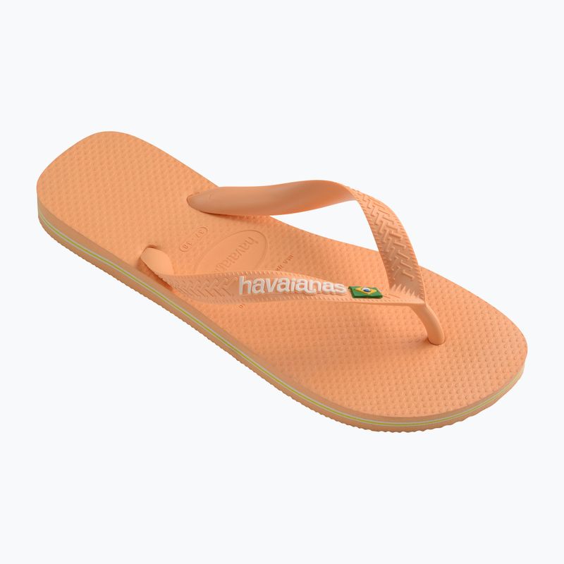 Havaianas Brasil Logo peach flip-flop papucs 8