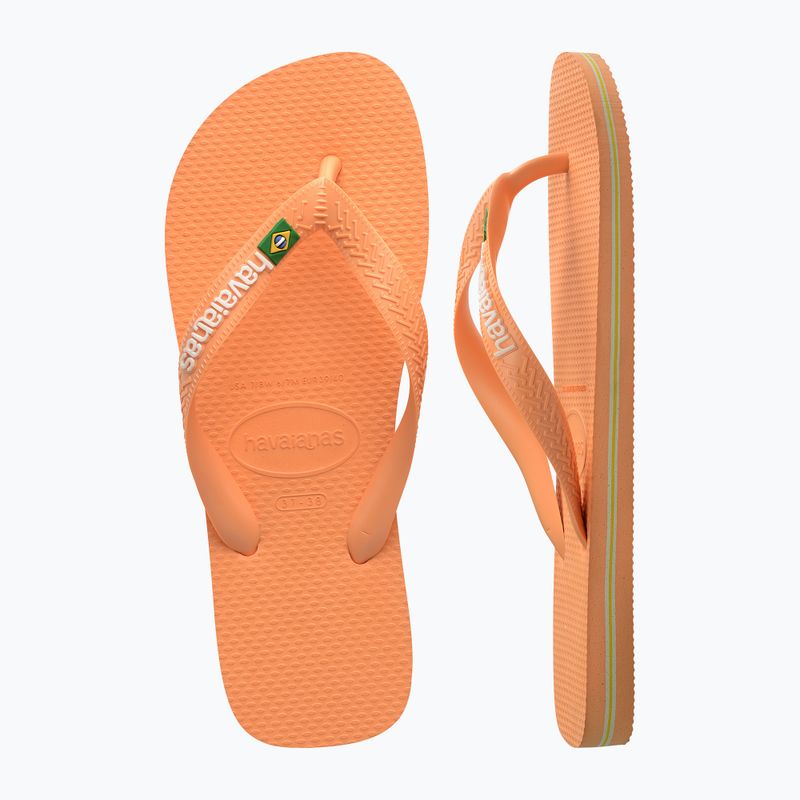 Havaianas Brasil Logo peach flip-flop papucs 11