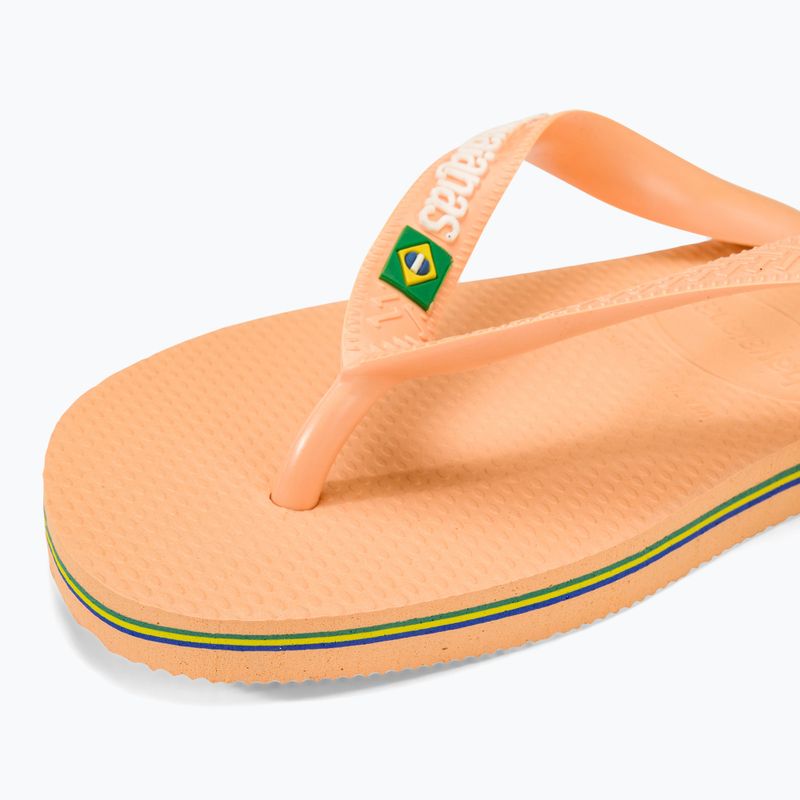 Havaianas Brasil Logo peach flip-flop papucs 7