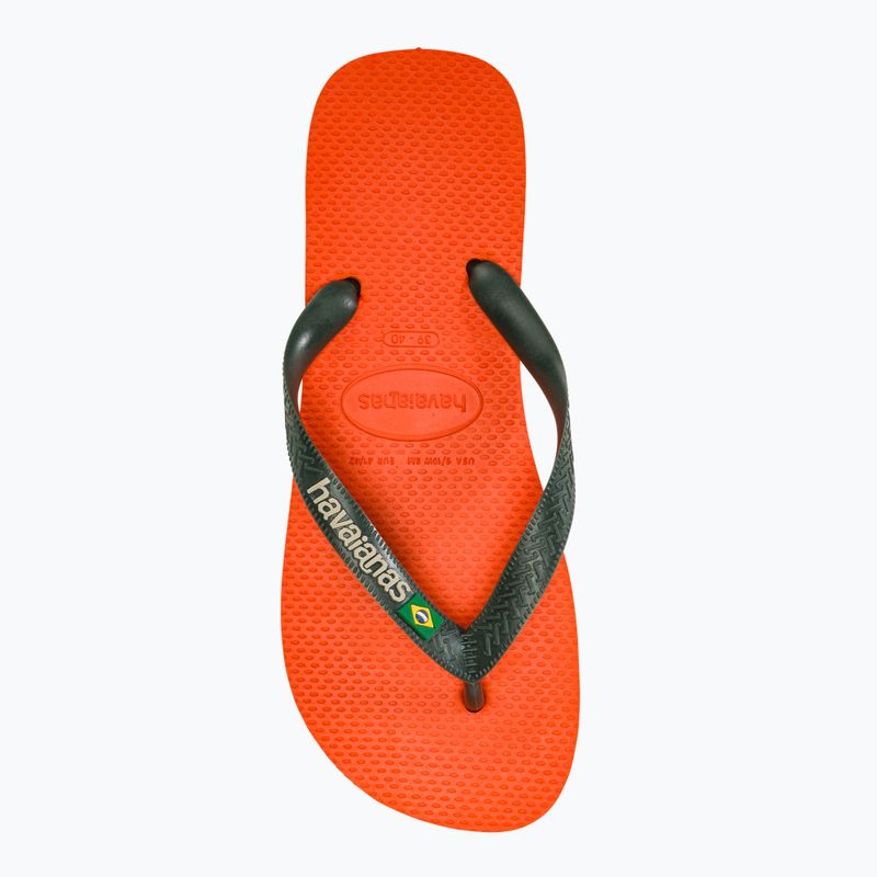 Havaianas Brasil Logo sunset orange flip-flop papucs 5