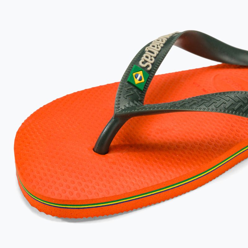 Havaianas Brasil Logo sunset orange flip-flop papucs 7