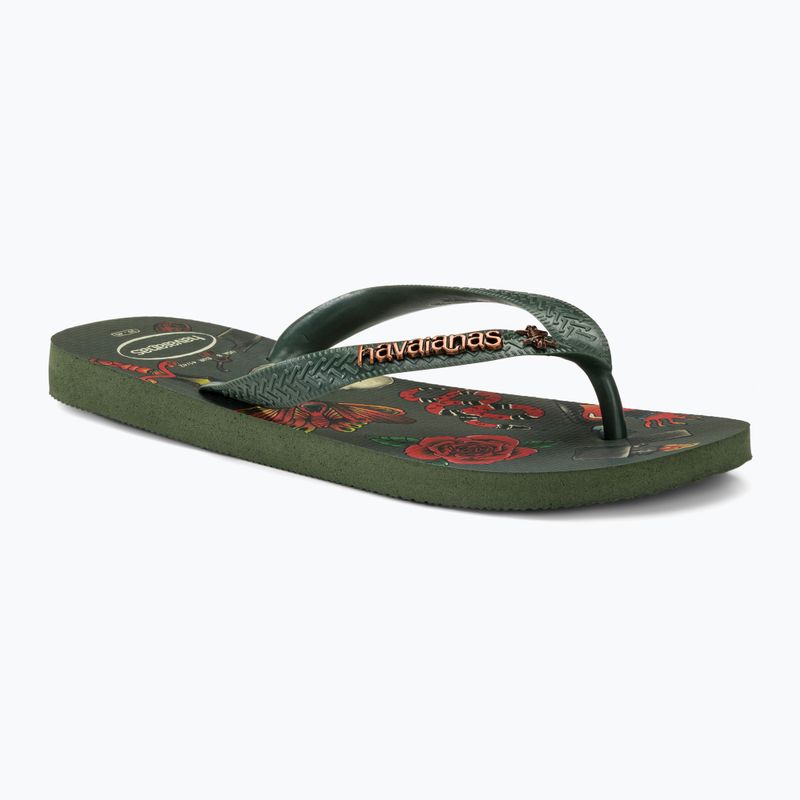 Havaianas Top Tribo olive green férfi flip-flop papucs