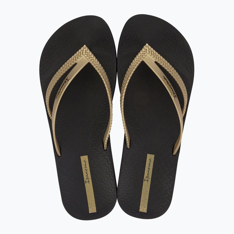 Női Ipanema Bossa Soft V fekete/arany flip flopok 2