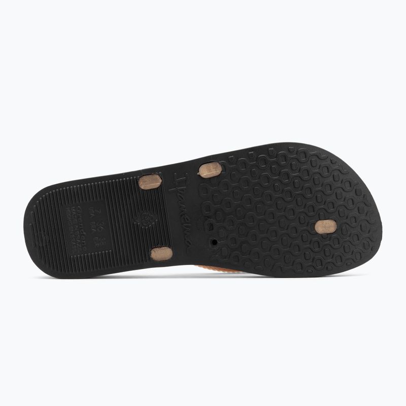 Női Ipanema Bossa Soft V fekete/arany flip flopok 5