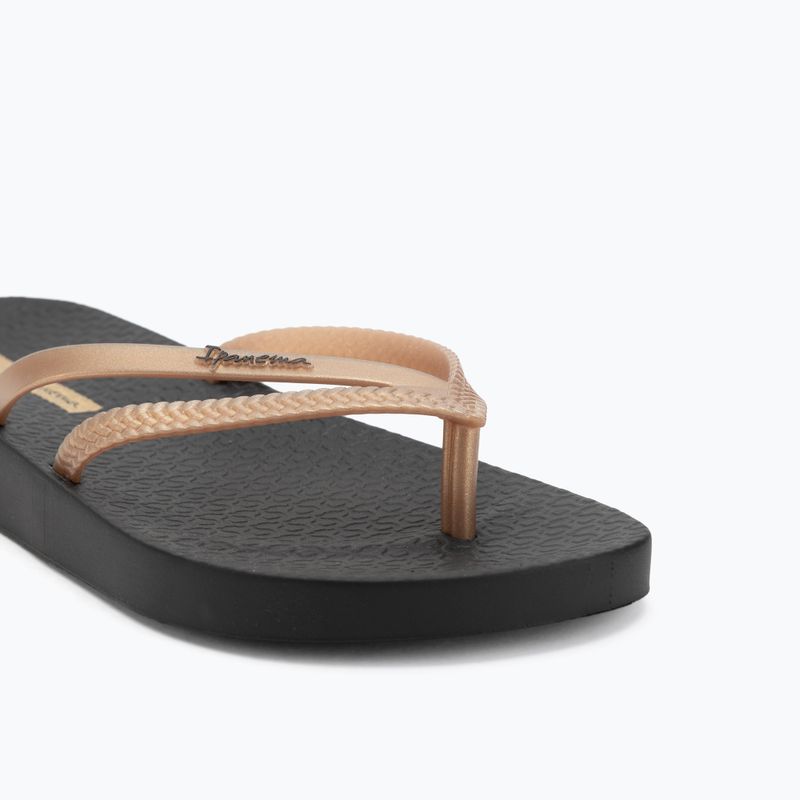 Női Ipanema Bossa Soft V fekete/arany flip flopok 7