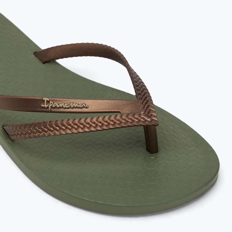 Ipanema Bossa zöld/bronz női flip flopok 7