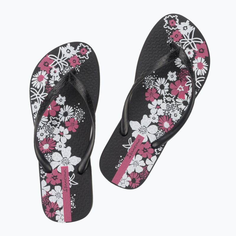 Ipanema Classic Happy XII fekete/fekete/fehér női flip flopok 3