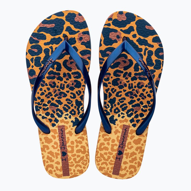 Női Ipanema Animal Print VI flip flop sárga/gyöngykék flip flopok 2