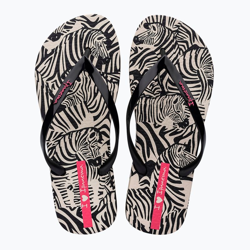 Ipanema Animal Print VI bézs/fekete/rózsaszín női flip flopok 2