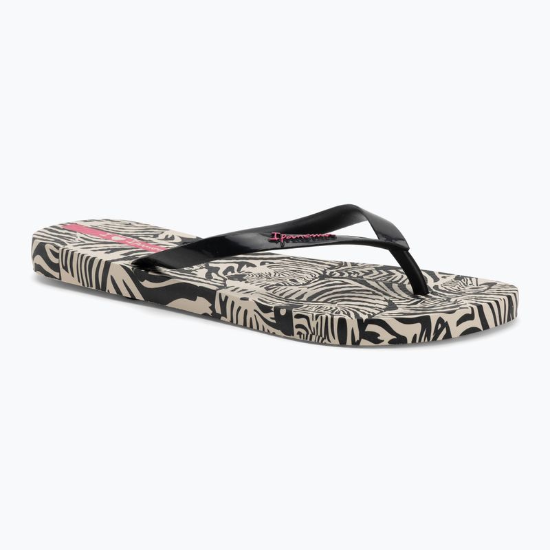 Ipanema Animal Print VI bézs/fekete/rózsaszín női flip flopok