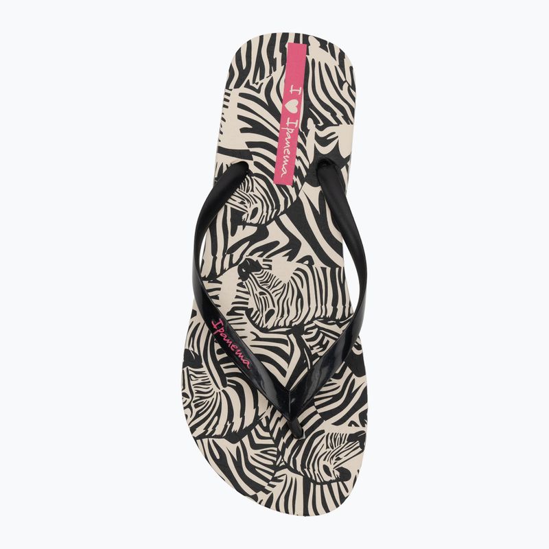 Ipanema Animal Print VI bézs/fekete/rózsaszín női flip flopok 5