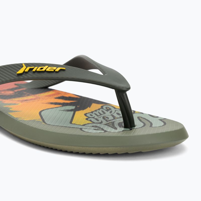 Férfi RIDER R1 Energy VII zöld/narancs/sárga flip flopok 7