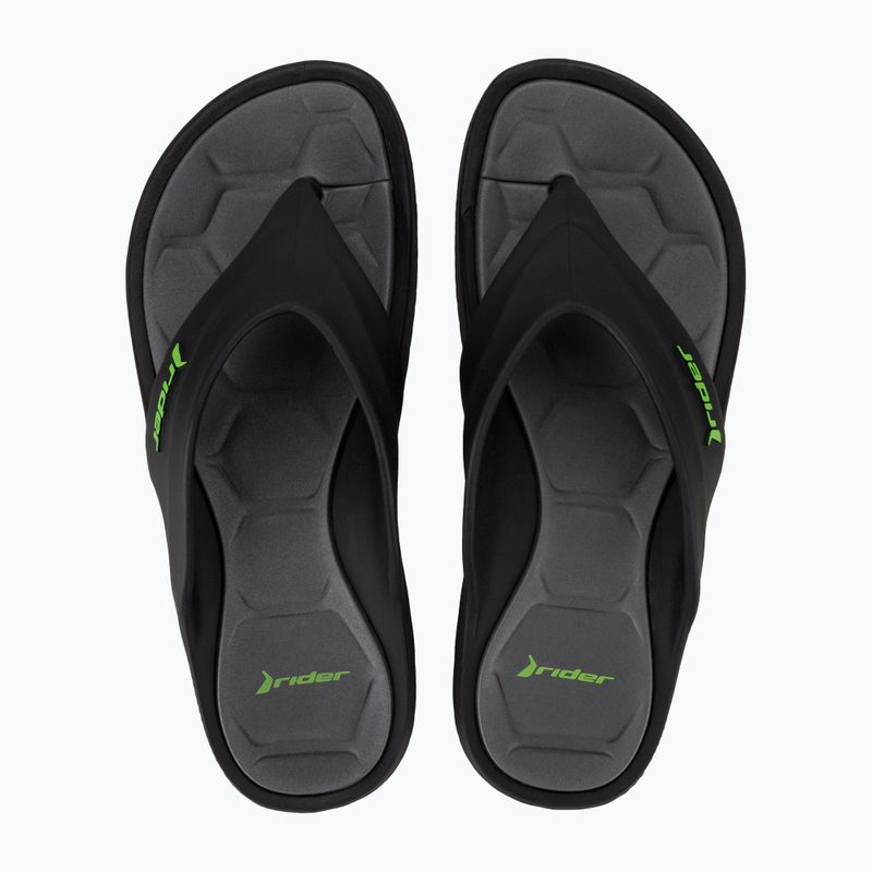Férfi Rider Cape XVIII flip flop fekete/szürke/zöld flip flopok 2