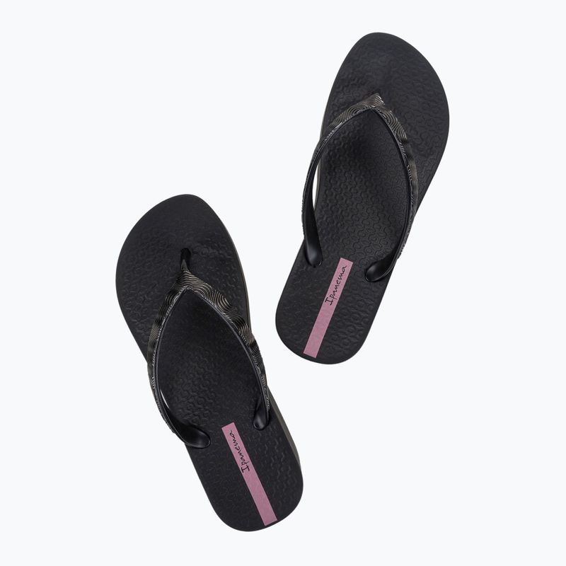 Női Ipanema Mesh X Plat fekete/fekete/lila flip flopok 3