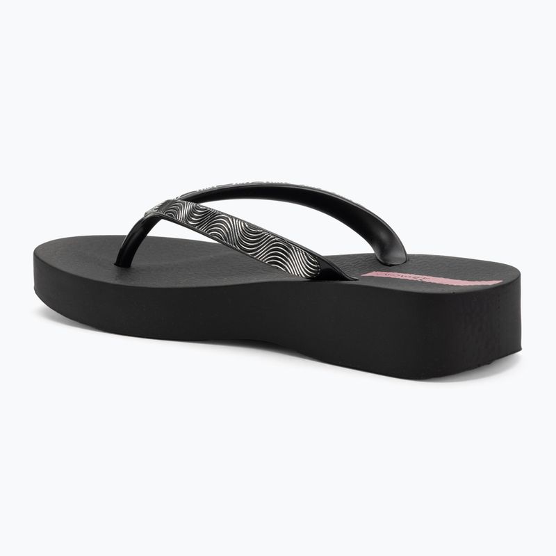 Női Ipanema Mesh X Plat fekete/fekete/lila flip flopok 3
