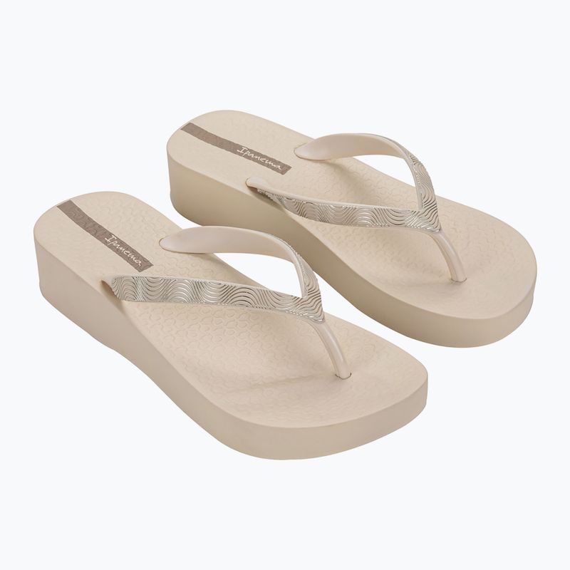 Női Ipanema Mesh X Plat flip flop bézs/bézs/barna