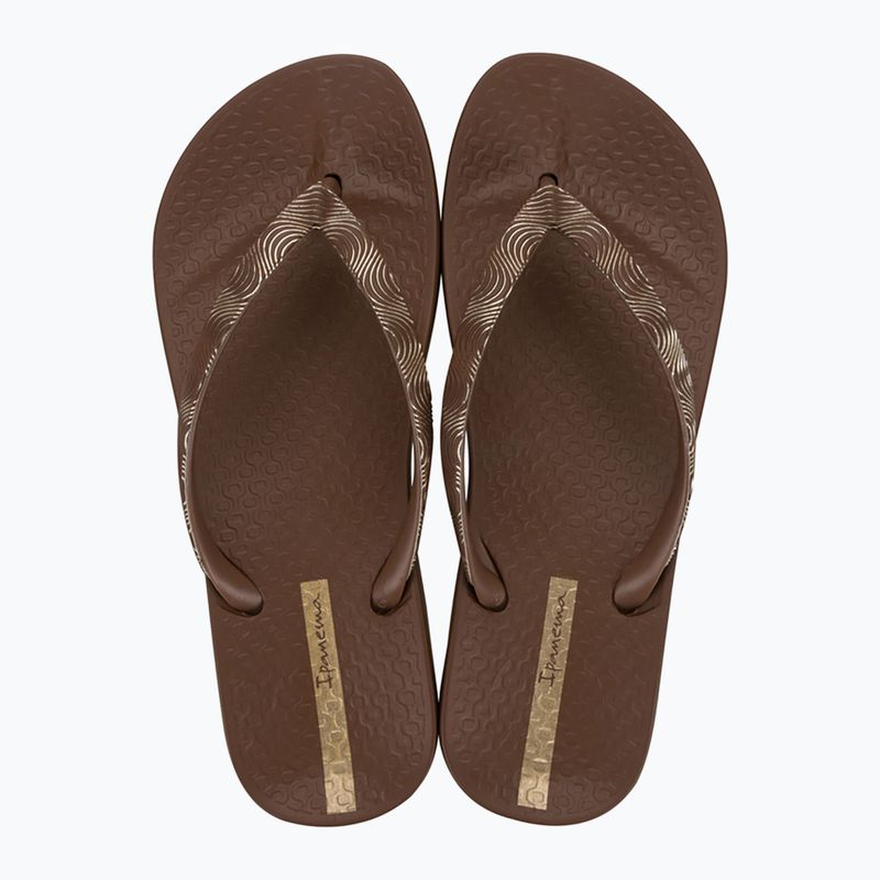 Női Ipanema Mesh IX barna/barna/arany flip flopok 2