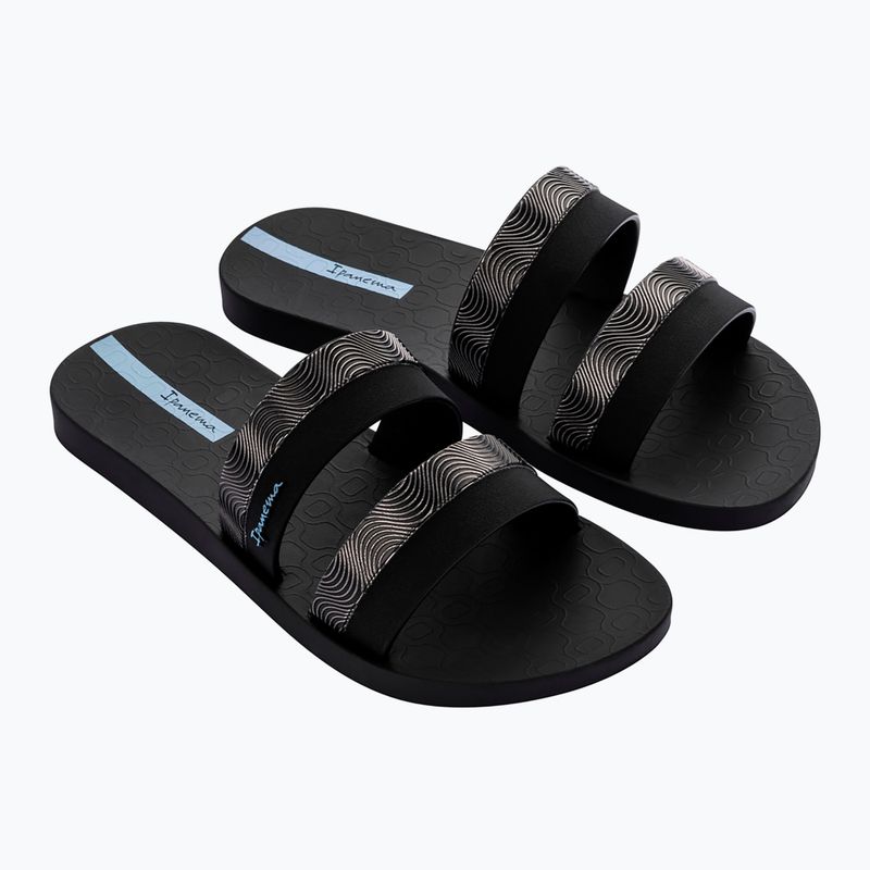 Női Ipanema Mesh Slide fekete/kék flip-flopok