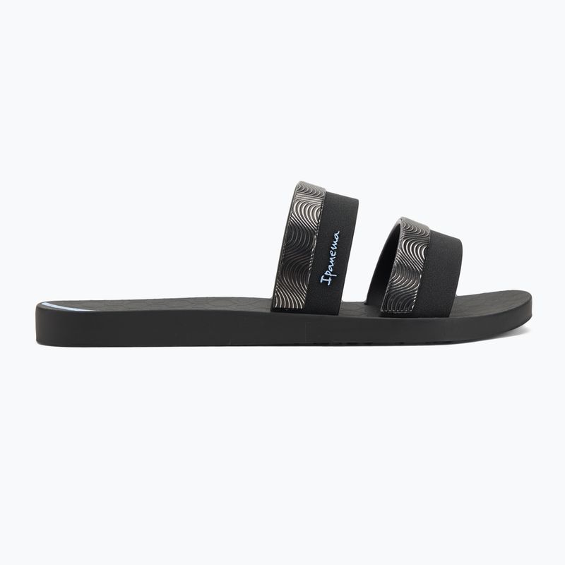 Női Ipanema Mesh Slide fekete/kék flip-flopok 2