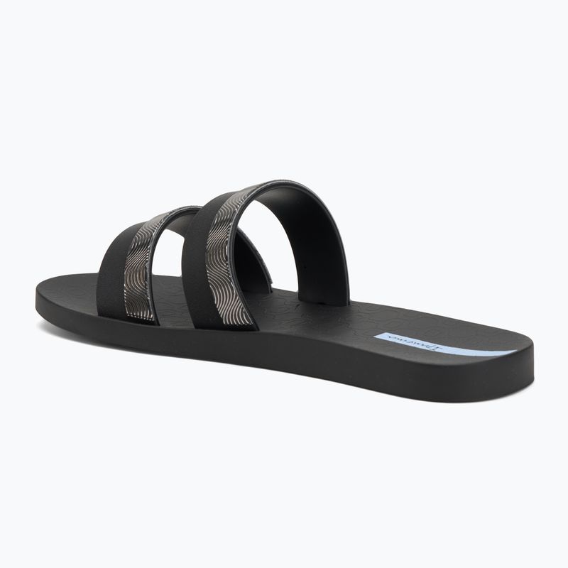 Női Ipanema Mesh Slide fekete/kék flip-flopok 3