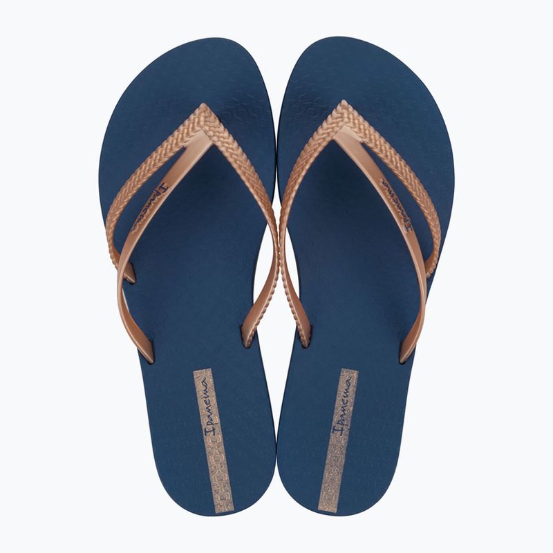 Ipanema Bossa kék/metál rózsaszín női flip flopok 2