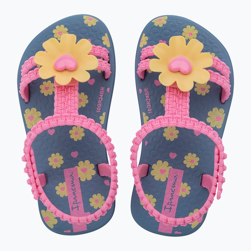 Ipanema Daisy Baby kék/rózsaszín/sárga szandálok 2