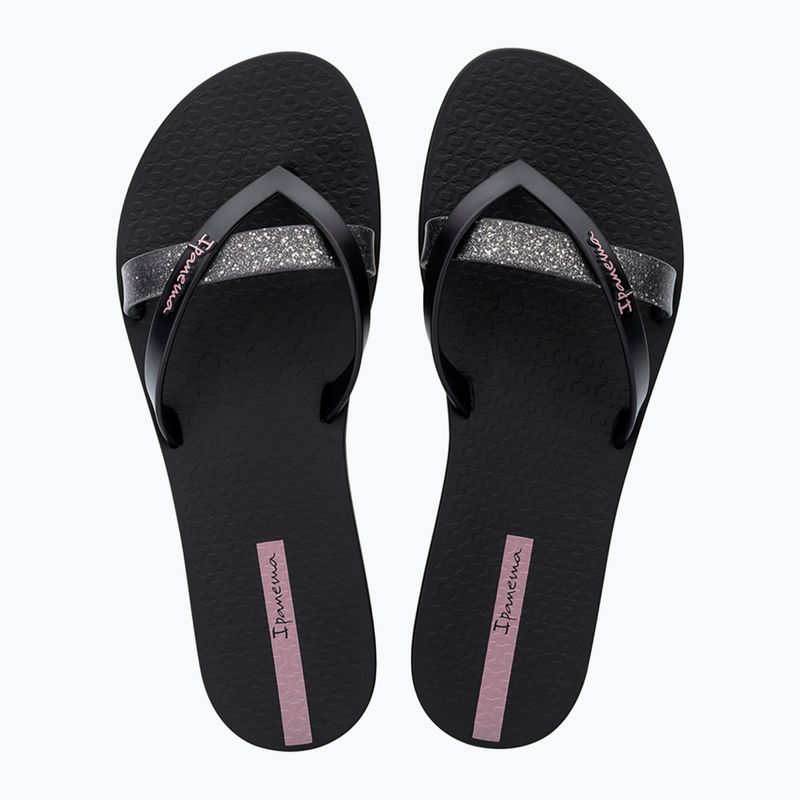 Ipanema Kirei Chic fekete/glitter/lila női flip flopok 2